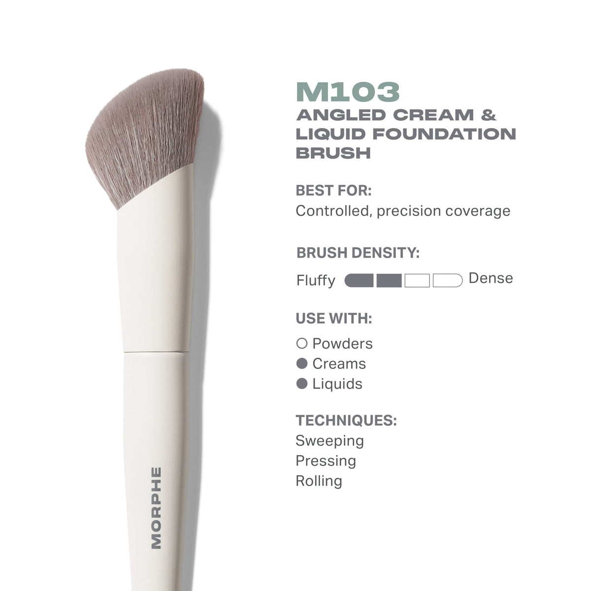 Morphe M103 Angled Cream & Liquid Foundation Brush