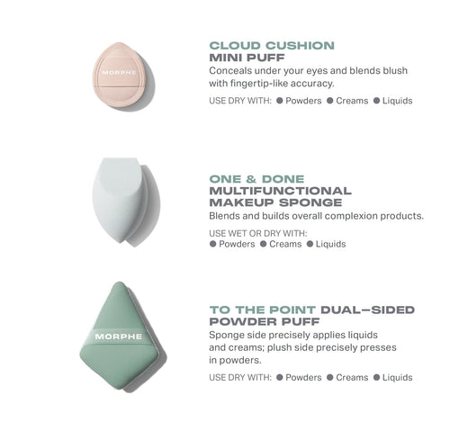 Morphe All Bases Covered 3-Piece Tool Set